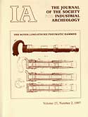 Journal of the Society for Industrial Archeology